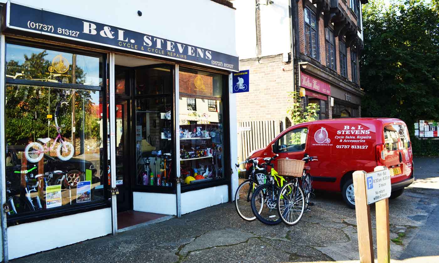 b.l. stevens cycle shop in walton-on-the-Hill near tadworth